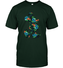 Disney Mickey Mouse Floral Silhouette Men's T-Shirt Men's T-Shirt - HorseTee