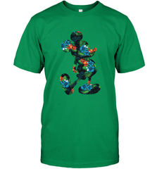 Disney Mickey Mouse Floral Silhouette Men's T-Shirt Men's T-Shirt - HorseTee