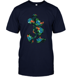 Disney Mickey Mouse Floral Silhouette Men's T-Shirt