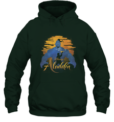 Disney Aladdin Live Action Genie Aladdin Sunset Silhouette Hooded Sweatshirt Hooded Sweatshirt - HorseTee