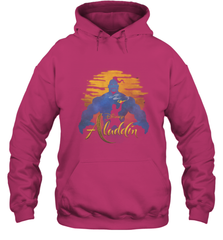 Disney Aladdin Live Action Genie Aladdin Sunset Silhouette Hooded Sweatshirt Hooded Sweatshirt - HorseTee