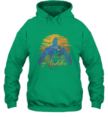 Disney Aladdin Live Action Genie Aladdin Sunset Silhouette Hooded Sweatshirt Hooded Sweatshirt - HorseTee