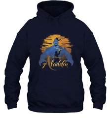 Disney Aladdin Live Action Genie Aladdin Sunset Silhouette Hooded Sweatshirt Hooded Sweatshirt - HorseTee