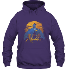 Disney Aladdin Live Action Genie Aladdin Sunset Silhouette Hooded Sweatshirt Hooded Sweatshirt - HorseTee