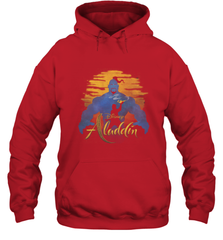 Disney Aladdin Live Action Genie Aladdin Sunset Silhouette Hooded Sweatshirt Hooded Sweatshirt - HorseTee