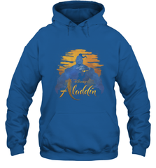 Disney Aladdin Live Action Genie Aladdin Sunset Silhouette Hooded Sweatshirt Hooded Sweatshirt - HorseTee