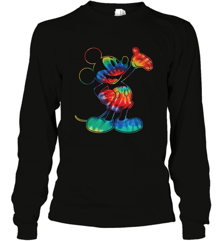 Disney Tie Dye Mickey Mouse Long Sleeve T-Shirt Long Sleeve T-Shirt / Black / S Long Sleeve T-Shirt - HorseTee