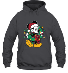 Disney Mickey Mouse Christmas Lights Hooded Sweatshirt Hooded Sweatshirt - HorseTee
