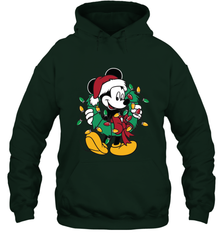 Disney Mickey Mouse Christmas Lights Hooded Sweatshirt Hooded Sweatshirt - HorseTee