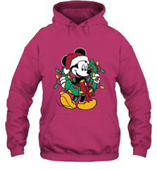 Disney Mickey Mouse Christmas Lights Hooded Sweatshirt Hooded Sweatshirt - HorseTee