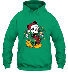 Disney Mickey Mouse Christmas Lights Hooded Sweatshirt Hooded Sweatshirt - HorseTee
