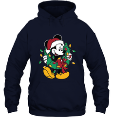 Disney Mickey Mouse Christmas Lights Hooded Sweatshirt