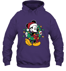 Disney Mickey Mouse Christmas Lights Hooded Sweatshirt Hooded Sweatshirt - HorseTee