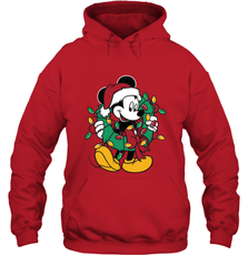 Disney Mickey Mouse Christmas Lights Hooded Sweatshirt Hooded Sweatshirt - HorseTee