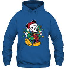Disney Mickey Mouse Christmas Lights Hooded Sweatshirt Hooded Sweatshirt - HorseTee