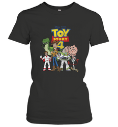 Disney Pixar Toy Story 4 Main Cast Movie Logo Poster Women's T-Shirt