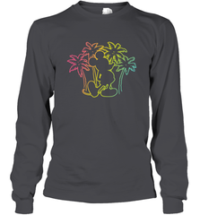 Disney Mickey Mouse Silhouette Palm Trees Long Sleeve T-Shirt Long Sleeve T-Shirt - HorseTee