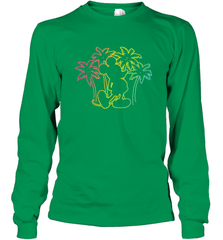 Disney Mickey Mouse Silhouette Palm Trees Long Sleeve T-Shirt Long Sleeve T-Shirt - HorseTee