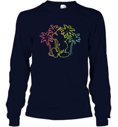 Disney Mickey Mouse Silhouette Palm Trees Long Sleeve T-Shirt
