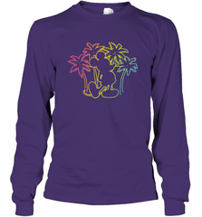 Disney Mickey Mouse Silhouette Palm Trees Long Sleeve T-Shirt Long Sleeve T-Shirt - HorseTee