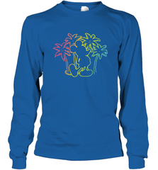Disney Mickey Mouse Silhouette Palm Trees Long Sleeve T-Shirt Long Sleeve T-Shirt - HorseTee