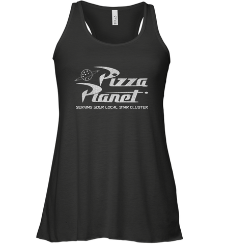 Disney Pixar Toy Story Pizza Planet Distressed Logo Women's Tank Top Women's Tank Top / Black / XS Women's Tank Top - HorseTee
