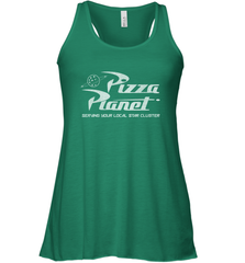 Disney Pixar Toy Story Pizza Planet Distressed Logo Women's Tank Top Women's Tank Top - HorseTee