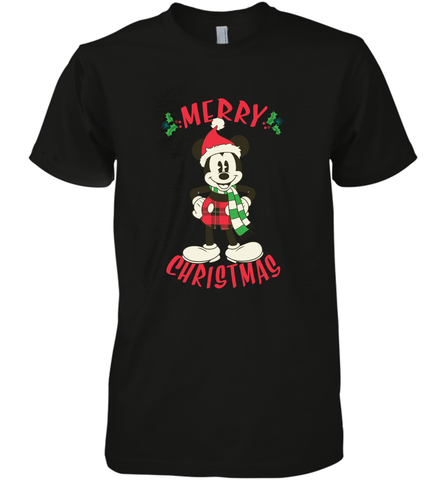 Disney Vintage Mickey Mouse Merry Christmas Men's Premium T-Shirt Men's Premium T-Shirt / Black / XS Men's Premium T-Shirt - HorseTee