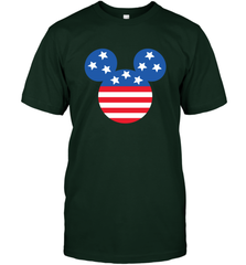 Disney Mickey Mouse Head America Flag Men's T-Shirt Men's T-Shirt - HorseTee