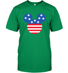 Disney Mickey Mouse Head America Flag Men's T-Shirt Men's T-Shirt - HorseTee