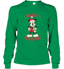 Disney Vintage Mickey Mouse Merry Christmas Long Sleeve T-Shirt Long Sleeve T-Shirt - HorseTee