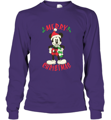Disney Vintage Mickey Mouse Merry Christmas Long Sleeve T-Shirt Long Sleeve T-Shirt - HorseTee