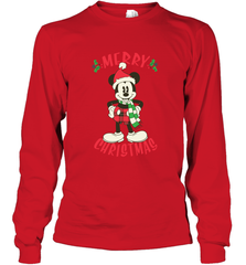 Disney Vintage Mickey Mouse Merry Christmas Long Sleeve T-Shirt Long Sleeve T-Shirt - HorseTee