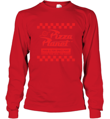 Disney Pixar Toy Story Pizza Planet Checkered Logo Long Sleeve T-Shirt Long Sleeve T-Shirt - HorseTee