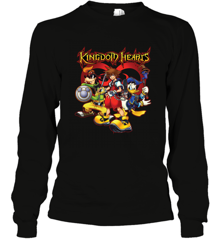Disney Kingdom Hearts Team Ready Long Sleeve T-Shirt Long Sleeve T-Shirt / Black / S Long Sleeve T-Shirt - HorseTee