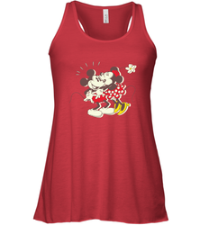 Disney Vintage Mickey Minnie Mouse Kiss  Funny Mickey Mouse Women's Tank Top