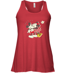 Disney Vintage Mickey Minnie Mouse Kiss  Funny Mickey Mouse Women's Tank Top Women's Tank Top - HorseTee
