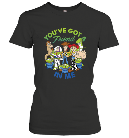Disney Pixar Toy Story Cartoon You Have Got A Friend In Me Women's T-Shirt Women's T-Shirt / Black / S Women's T-Shirt - HorseTee