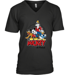 Disney Mickey Mouse and Friends Men's V-Neck T-Shirt