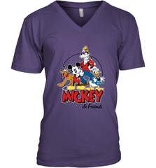 Disney Mickey Mouse and Friends Men's V-Neck T-Shirt Men's V-Neck T-Shirt - HorseTee