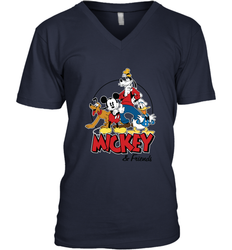 Disney Mickey Mouse and Friends Men's V-Neck T-Shirt