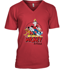 Disney Mickey Mouse and Friends Men's V-Neck T-Shirt Men's V-Neck T-Shirt - HorseTee