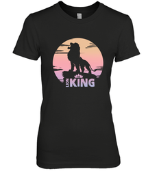 Disney Lion King Simba Crown Logo Gradient Sunset Silhouette Women's Premium T-Shirt