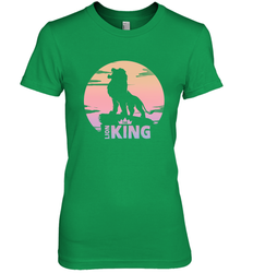 Disney Lion King Simba Crown Logo Gradient Sunset Silhouette Women's Premium T-Shirt