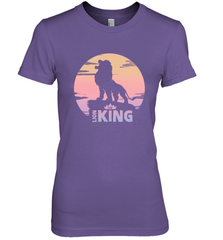 Disney Lion King Simba Crown Logo Gradient Sunset Silhouette Women's Premium T-Shirt Women's Premium T-Shirt - HorseTee