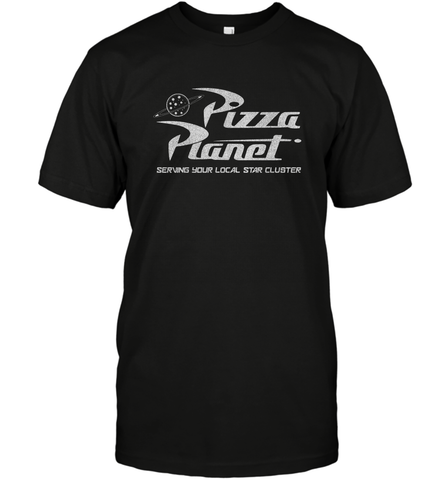 Disney Pixar Toy Story Pizza Planet Distressed Logo Men's T-Shirt Men's T-Shirt / Black / S Men's T-Shirt - HorseTee
