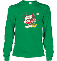 Disney Vintage Mickey Minnie Mouse Kiss  Funny Mickey Mouse Long Sleeve T-Shirt Long Sleeve T-Shirt - HorseTee