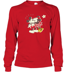 Disney Vintage Mickey Minnie Mouse Kiss  Funny Mickey Mouse Long Sleeve T-Shirt Long Sleeve T-Shirt - HorseTee