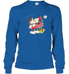 Disney Vintage Mickey Minnie Mouse Kiss  Funny Mickey Mouse Long Sleeve T-Shirt Long Sleeve T-Shirt - HorseTee