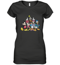 Disney Mickey and Friends Women's V-Neck T-Shirt